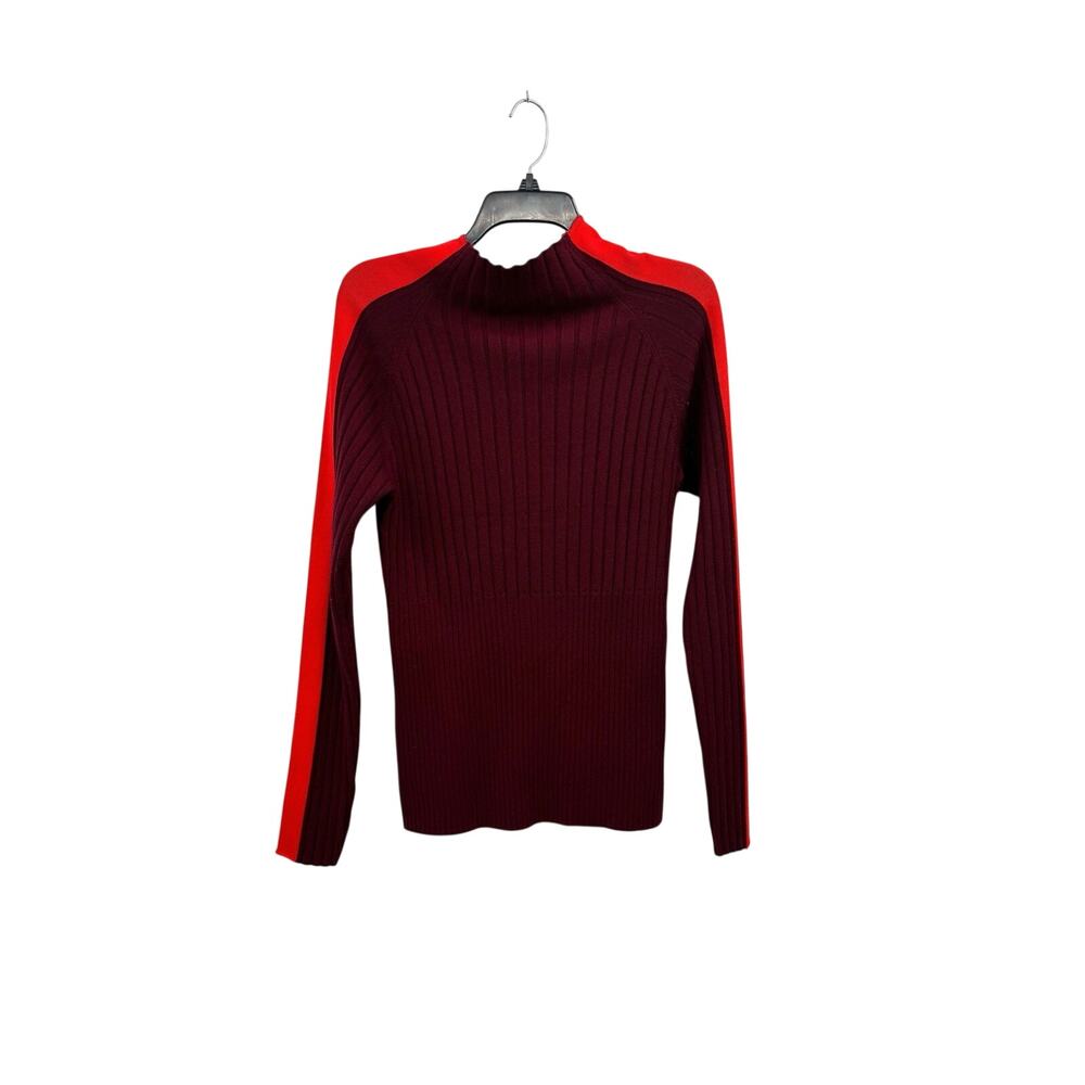 Calia Womens 2XL Deep Merlot Mixed Stitch Turtleneck Sweater NWT